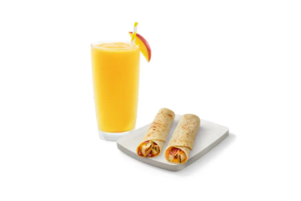 Smoothie And 2 Toasted Snack Rolls from the tropical smoothie menu