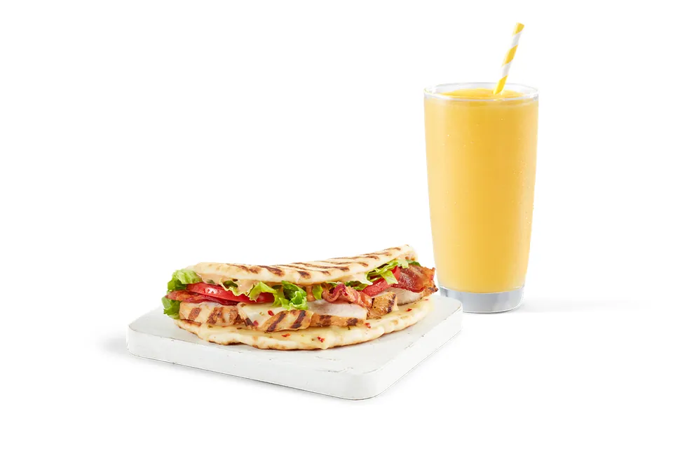 Smoothie And A Flatbread from the tropical smoothie menu